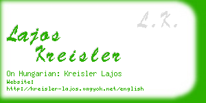 lajos kreisler business card